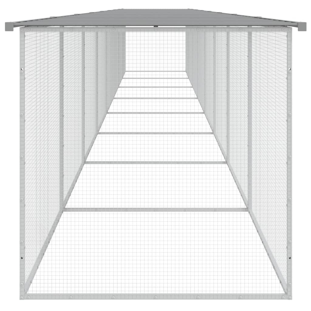 Kippenhok met dak 1003x98x90 cm gegalvaniseerd staal antraciet