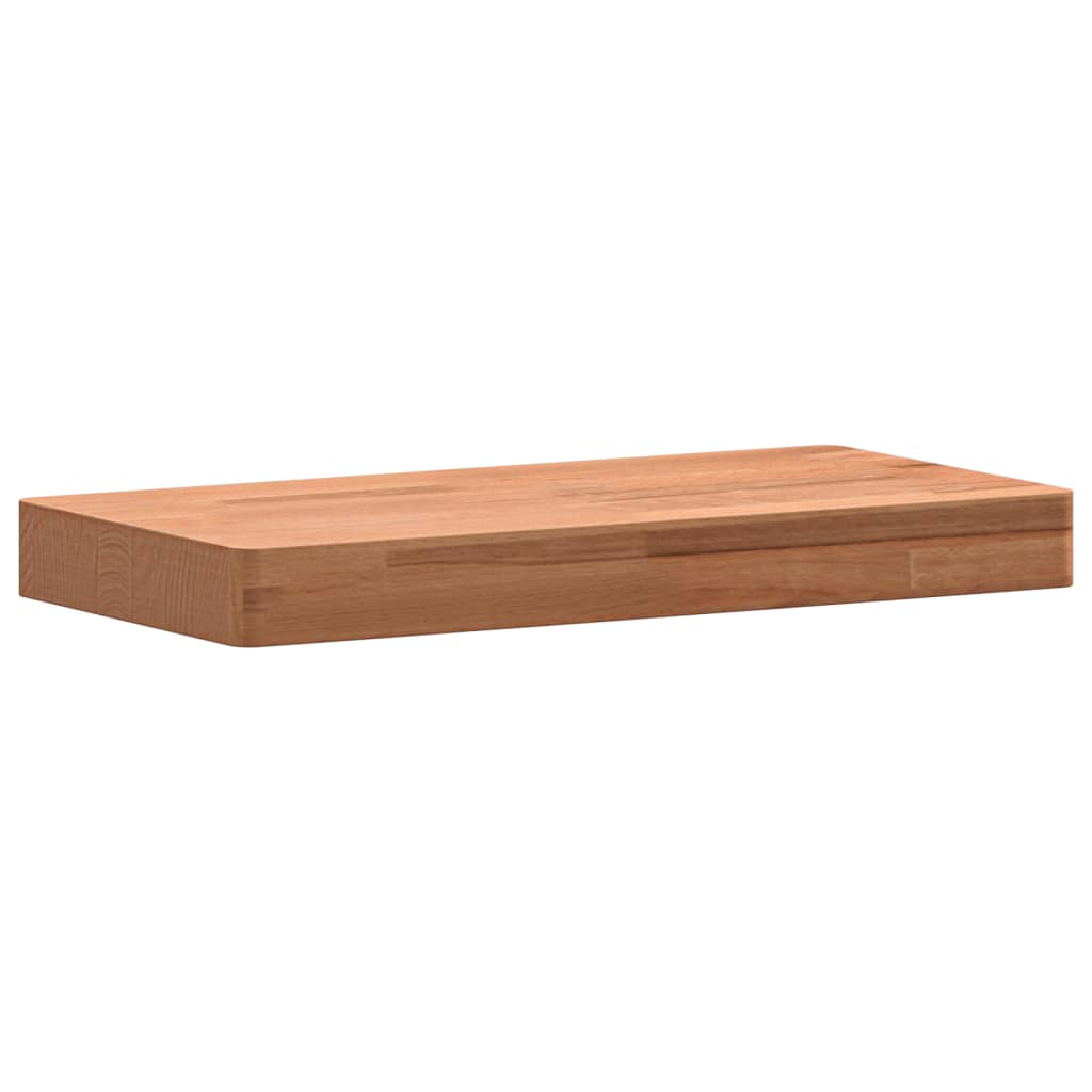 Wandschap 60x20x4 cm massief beukenhout