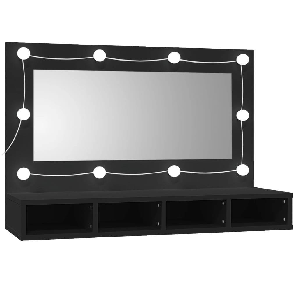 Spiegelkast met LED-verlichting 90x31,5x62 cm