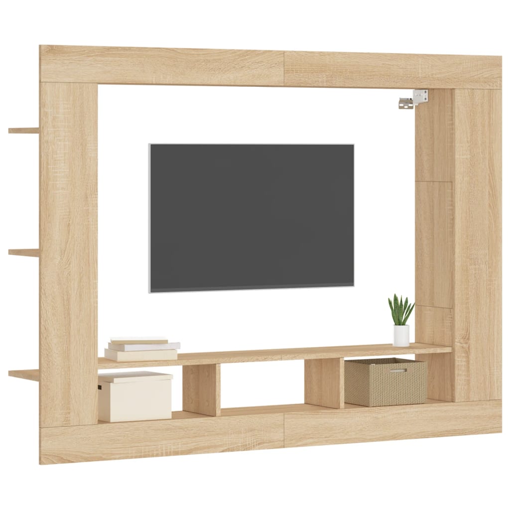 Tv-meubel 152x22x113 cm bewerkt hout