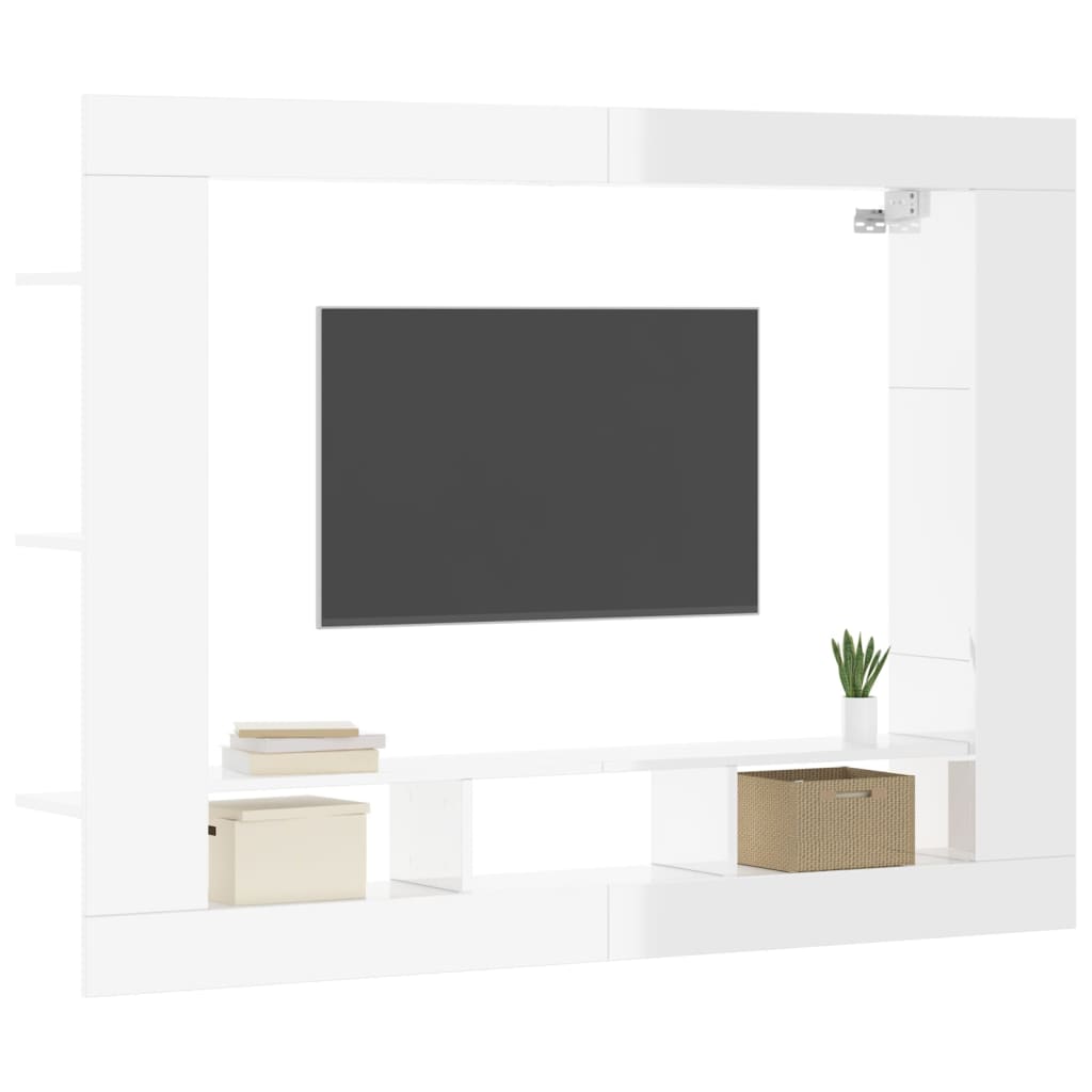 Tv-meubel 152x22x113 cm bewerkt hout