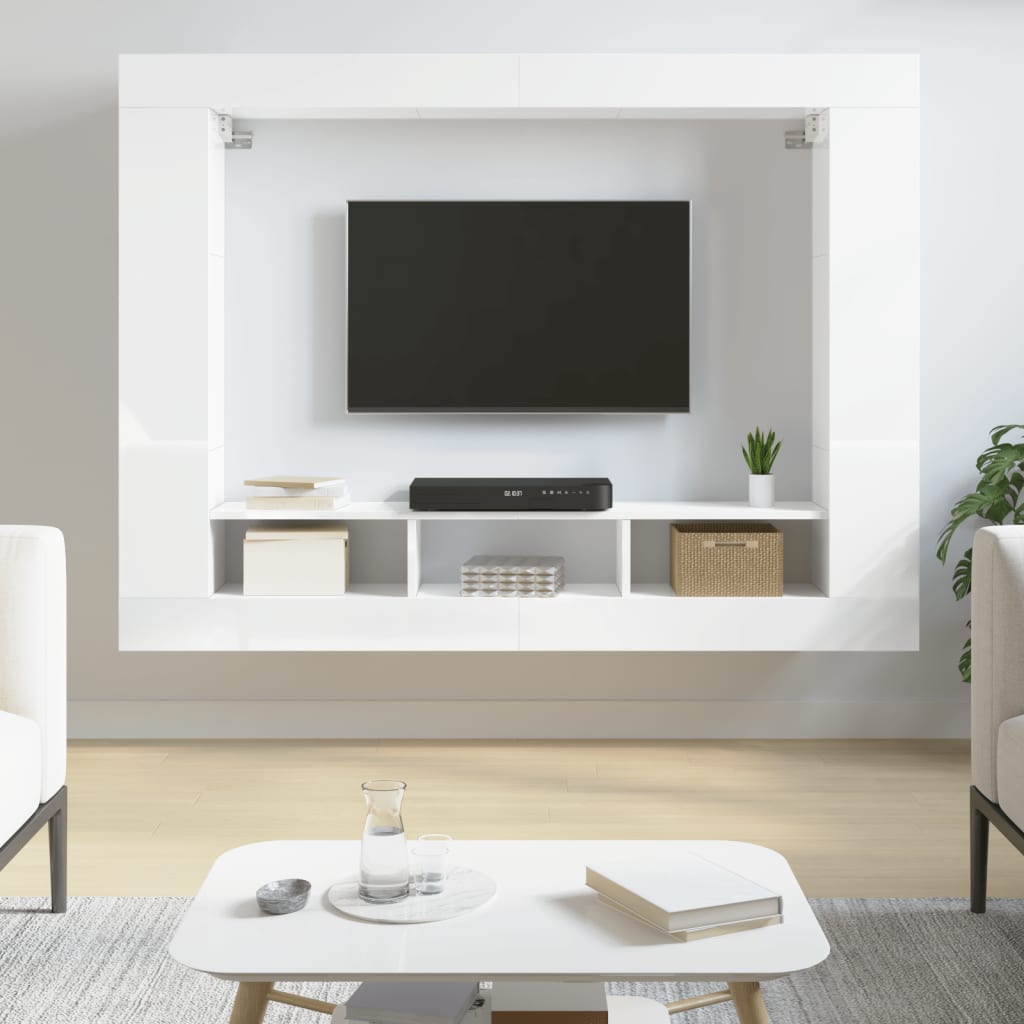 Tv-meubel 152x22x113 cm bewerkt hout