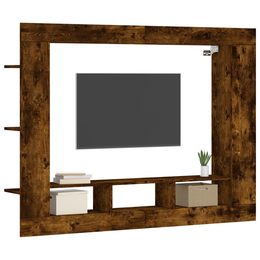 Tv-meubel 152x22x113 cm bewerkt hout