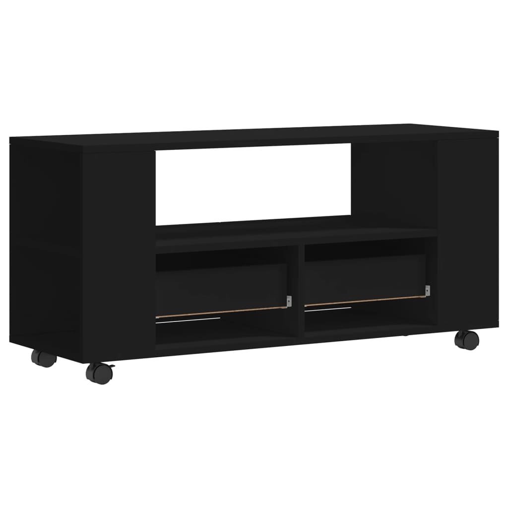 Tv-meubel met wielen 102x34,5x43 cm bewerkt hout oud hout