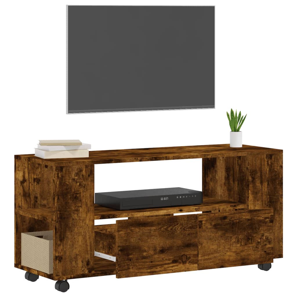 Tv-meubel 102x34,5x43 cm bewerkt hout