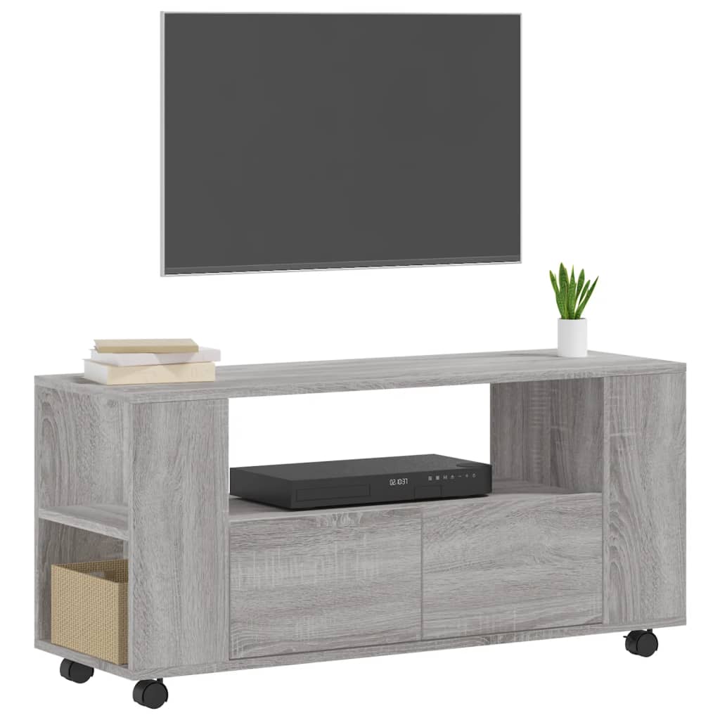 Tv-meubel 102x34,5x43 cm bewerkt hout