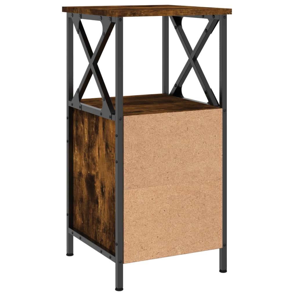 Nachtkastjes 2 st 34x35,5x70 cm bewerkt hout