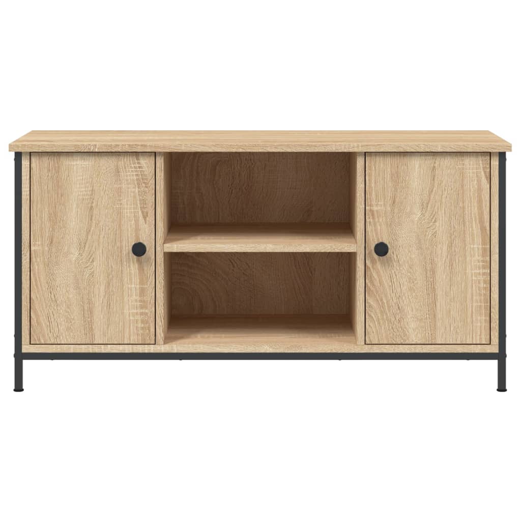 Tv-meubel 100x40x50 cm bewerkt hout eikenkleurig