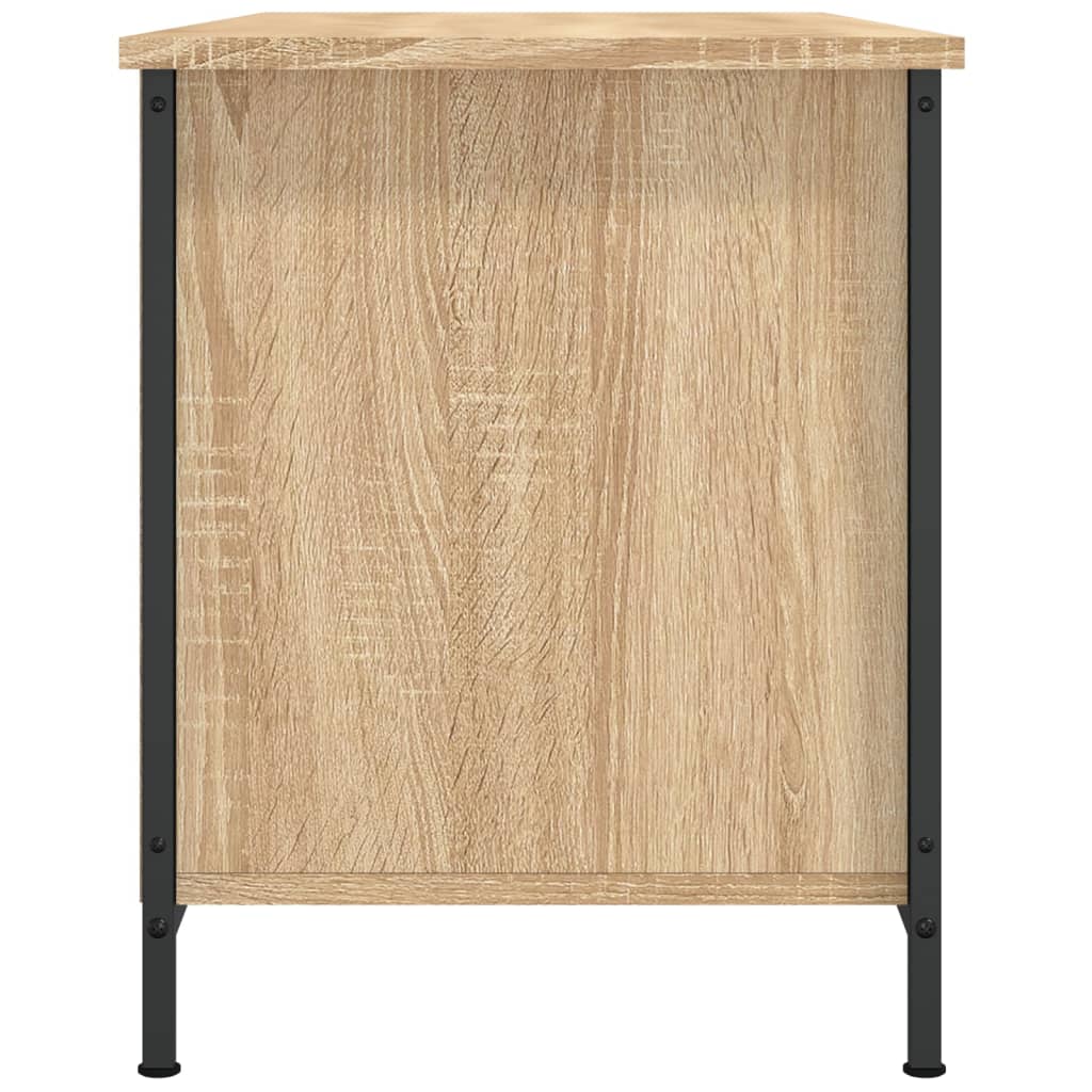 Tv-meubel 100x40x50 cm bewerkt hout eikenkleurig