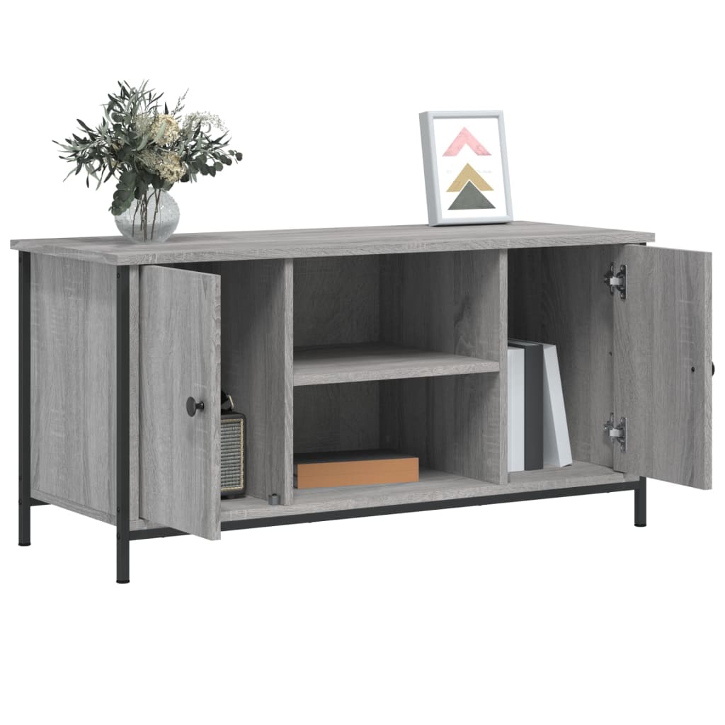 Tv-meubel 100x40x50 cm bewerkt hout eikenkleurig