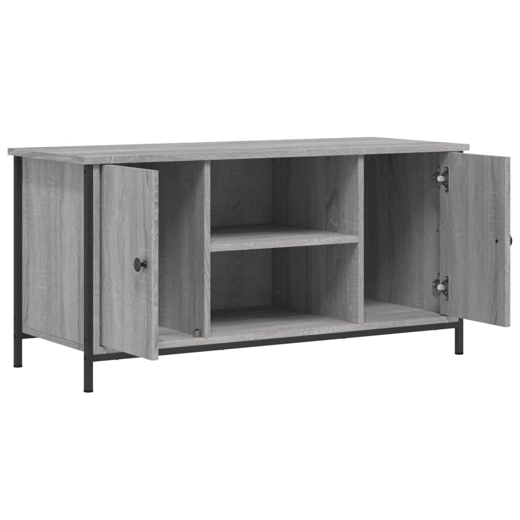 Tv-meubel 100x40x50 cm bewerkt hout eikenkleurig