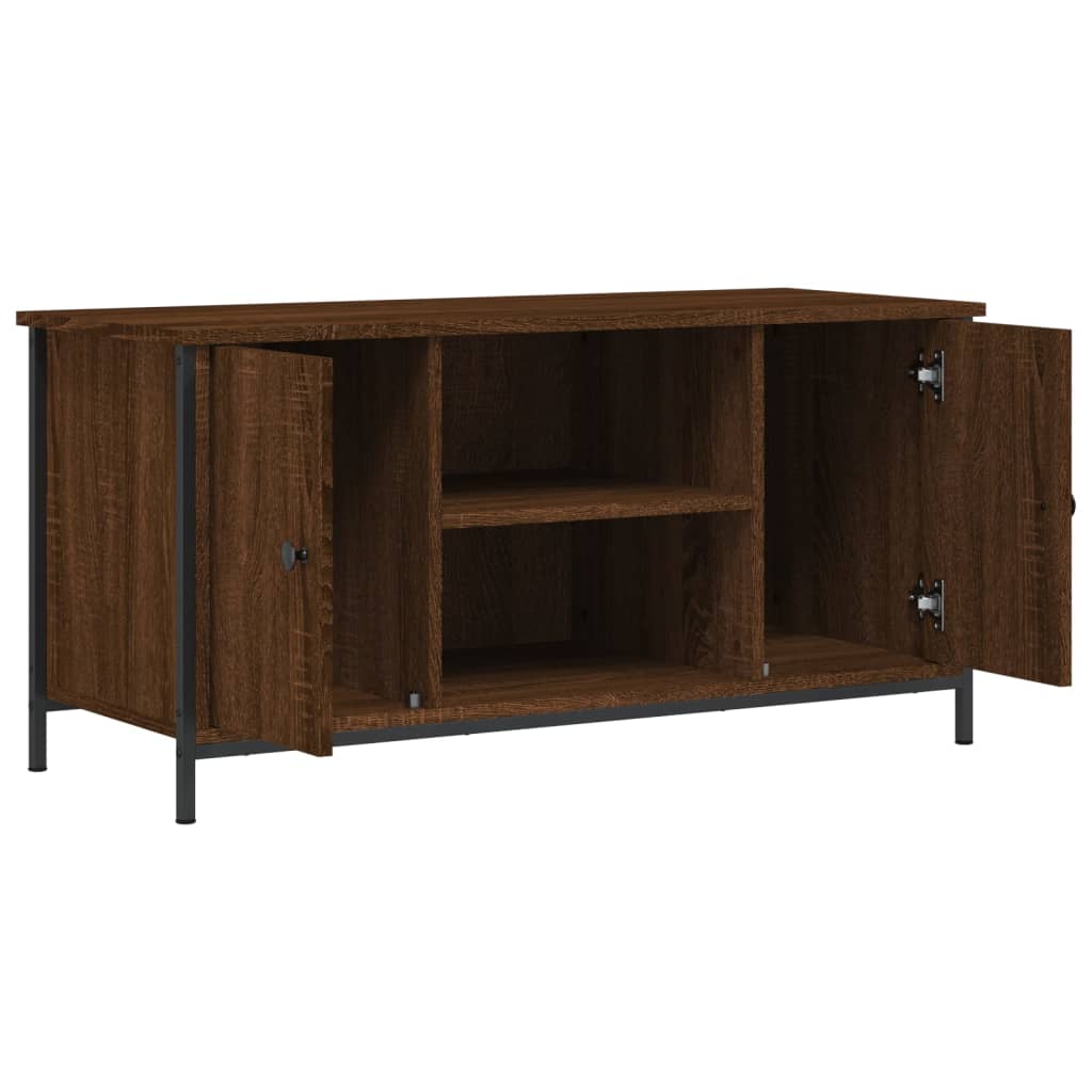 Tv-meubel 100x40x50 cm bewerkt hout eikenkleurig