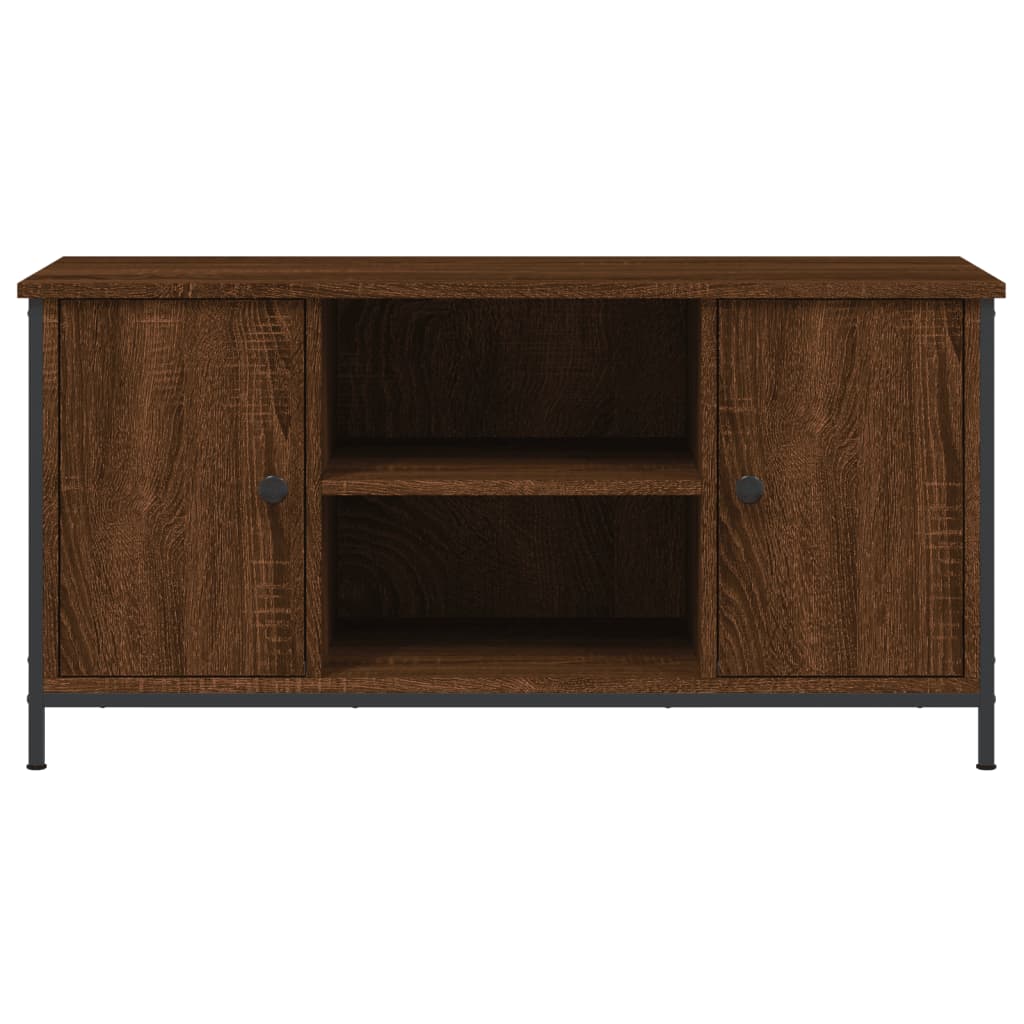 Tv-meubel 100x40x50 cm bewerkt hout eikenkleurig