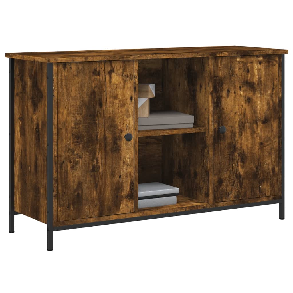 Tv-meubel 100x35x65 cm bewerkt hout zwart