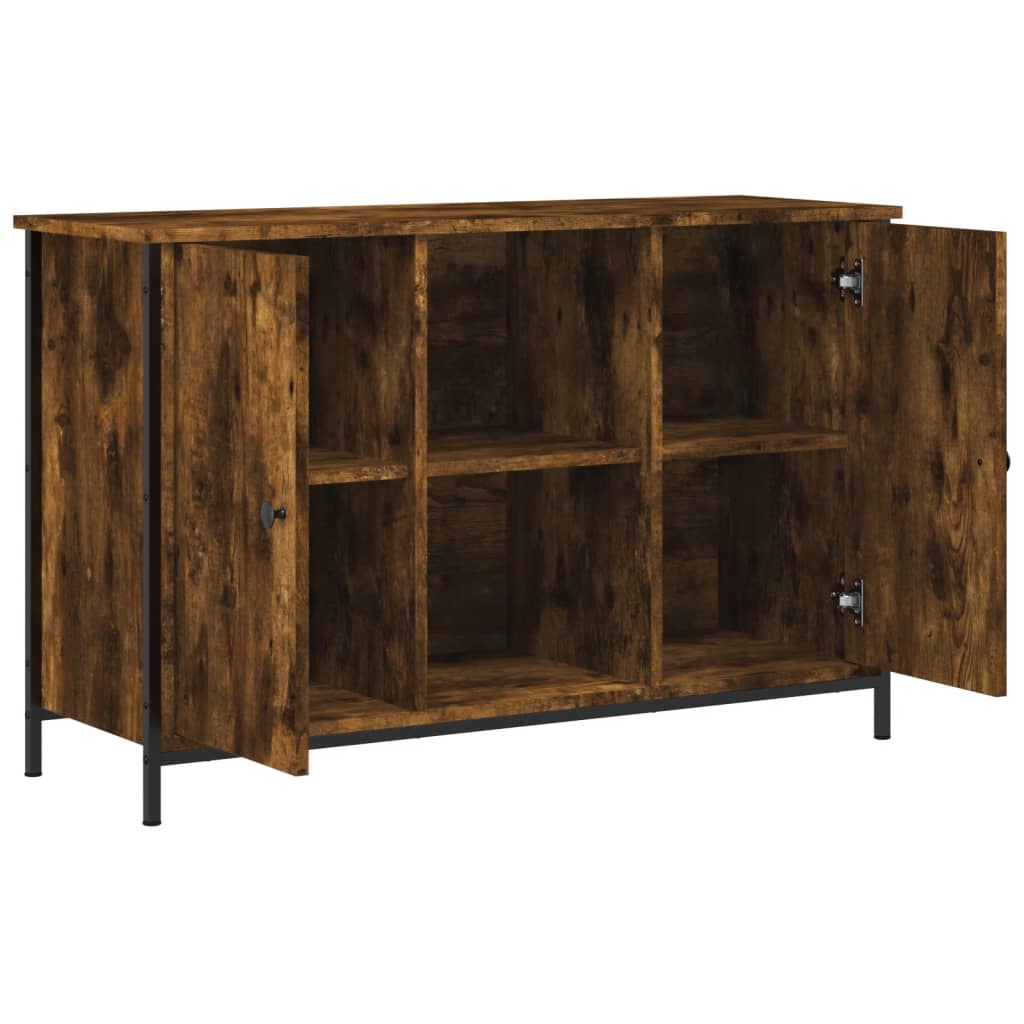 Tv-meubel 100x35x65 cm bewerkt hout bruin eikenkleur