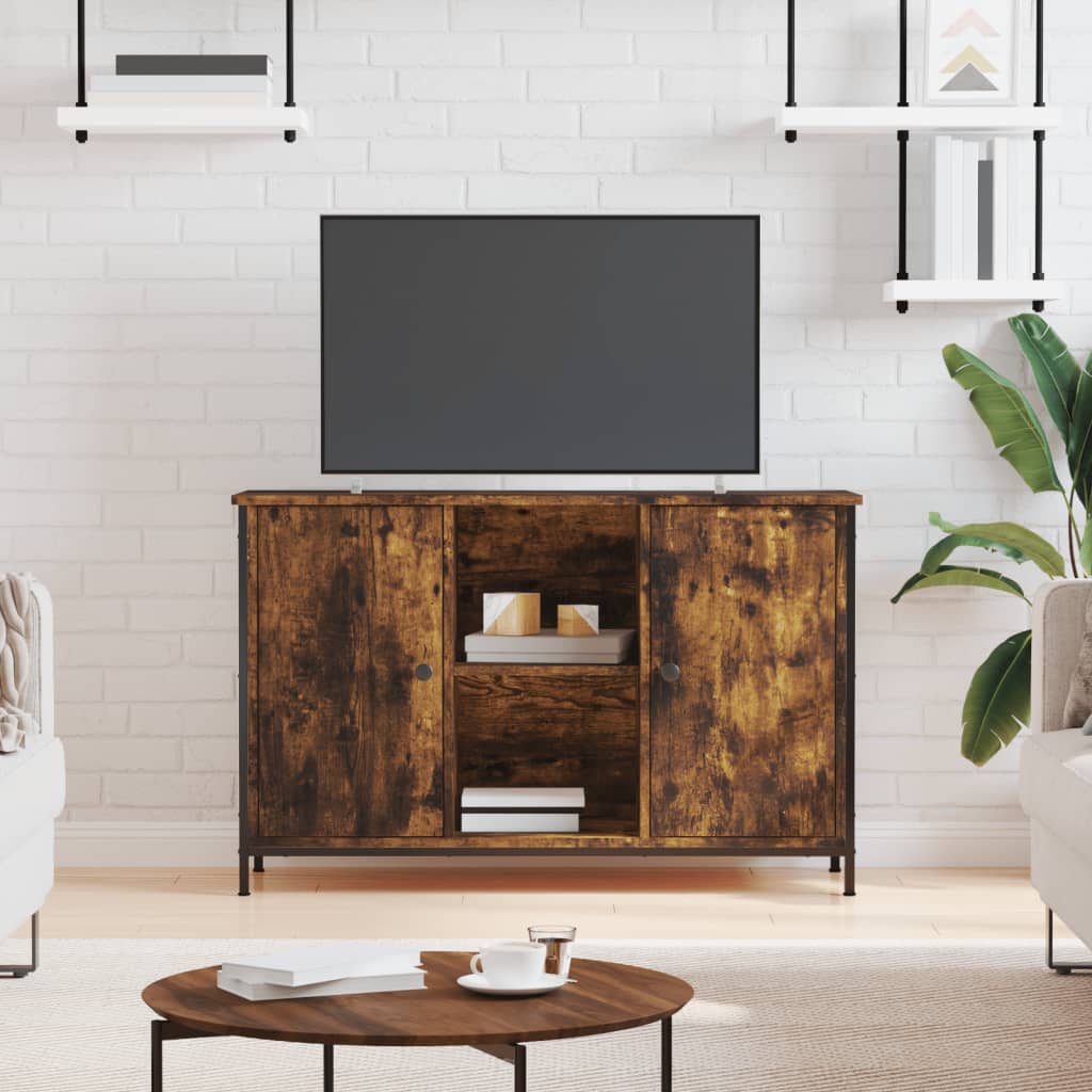 Tv-meubel 100x35x65 cm bewerkt hout zwart