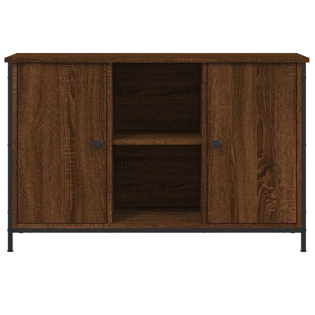 Tv-meubel 100x35x65 cm bewerkt hout bruin eikenkleur