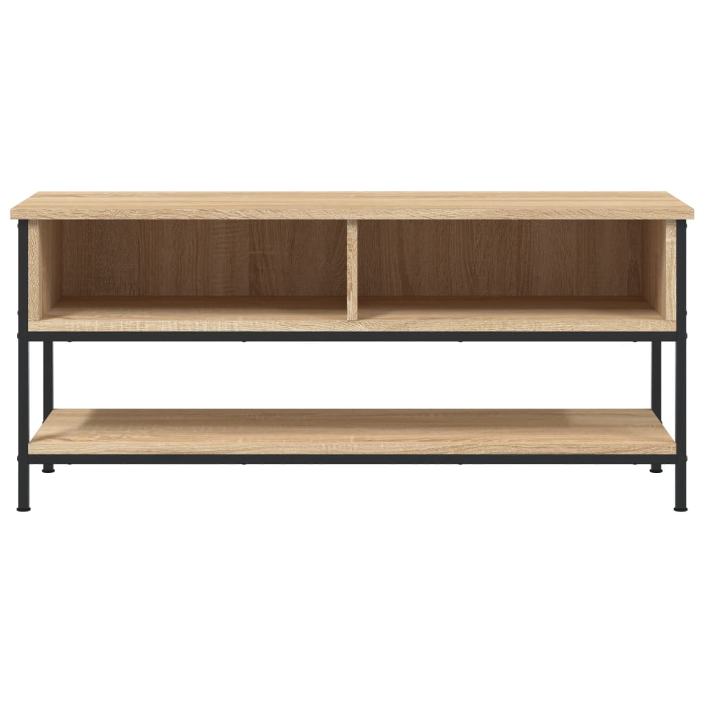 Tv-meubel 100x35x45 cm bewerkt hout eikenkleurig