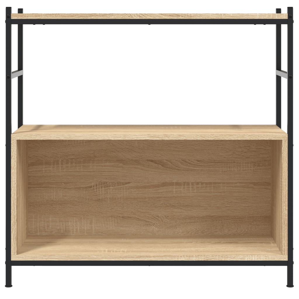 Boekenrek 80x30x78,5 cm bewerkt hout en ijzer