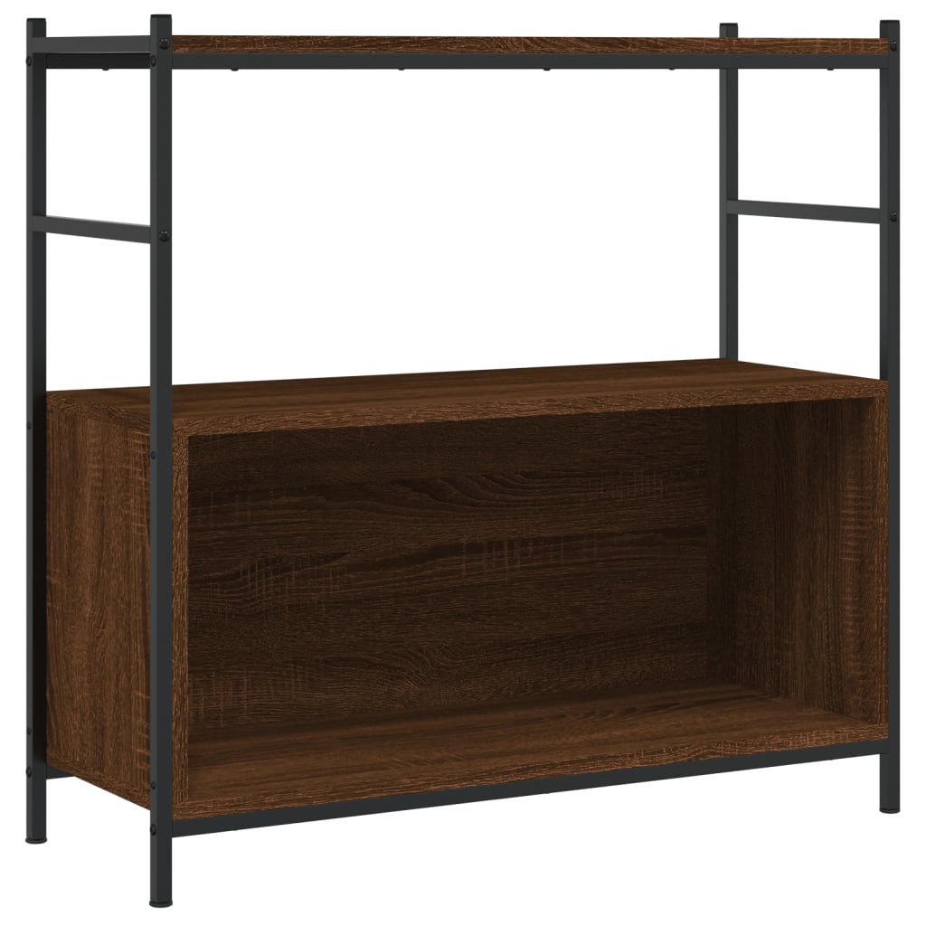 Boekenrek 80x30x78,5 cm bewerkt hout en ijzer