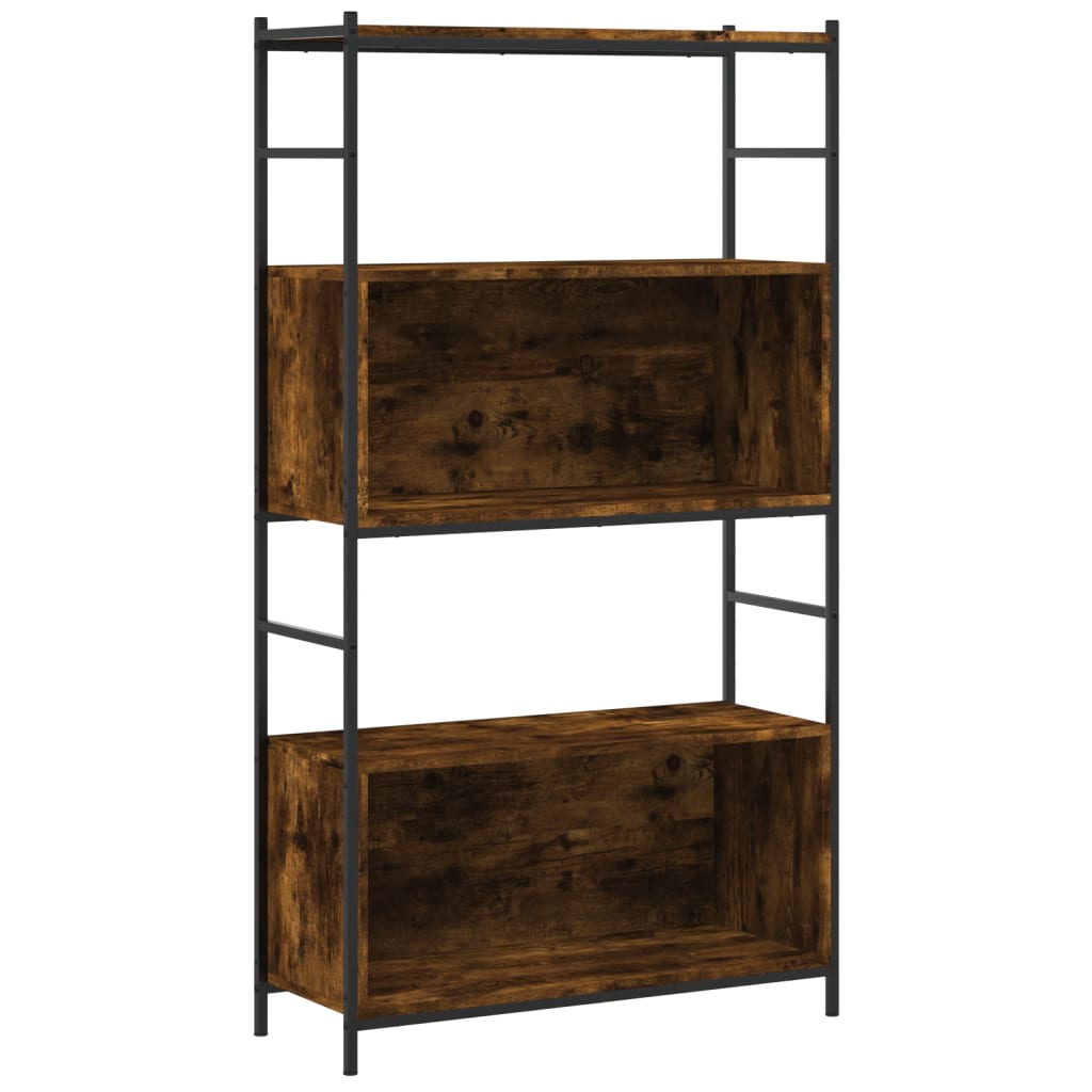 Boekenrek 80x30x78,5 cm bewerkt hout en ijzer