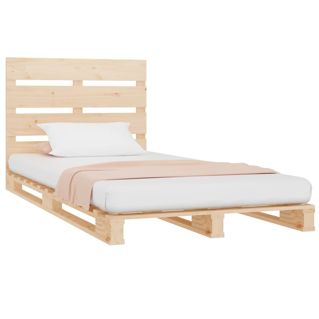 Bedframe massief grenenhout 75x190 cm