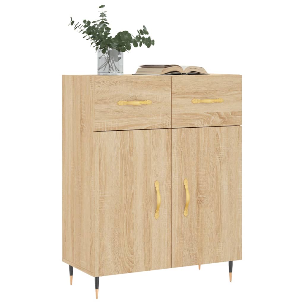 Dressoir 69,5x34x90 cm bewerkt hout eikenkleurig