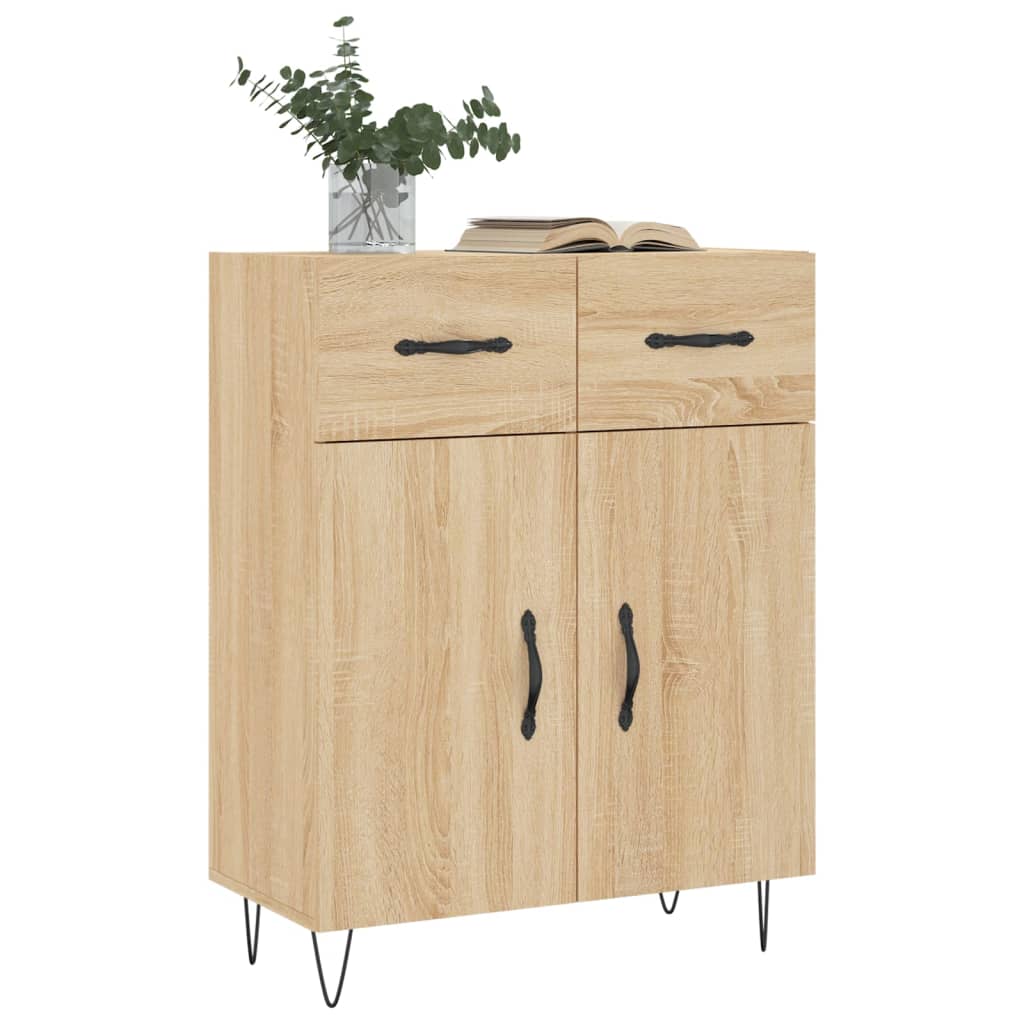 Dressoir 69,5x34x90 cm bewerkt hout eikenkleurig