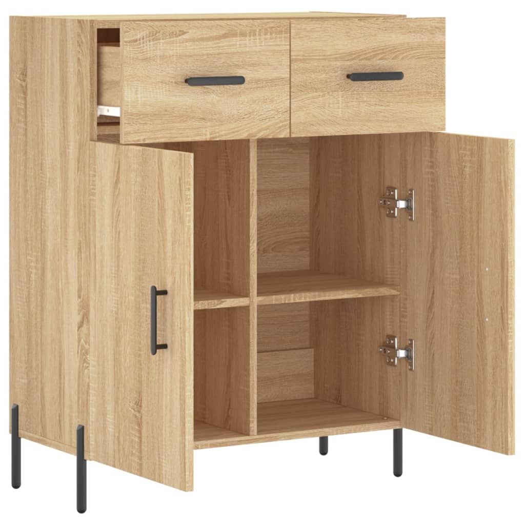 Dressoir 69,5x34x90 cm bewerkt hout