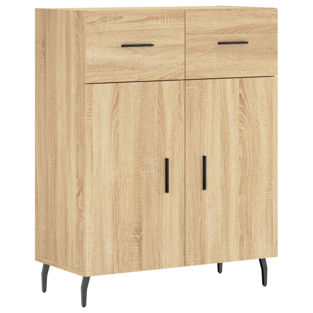 Dressoir 69,5x34x90 cm bewerkt hout eikenkleurig