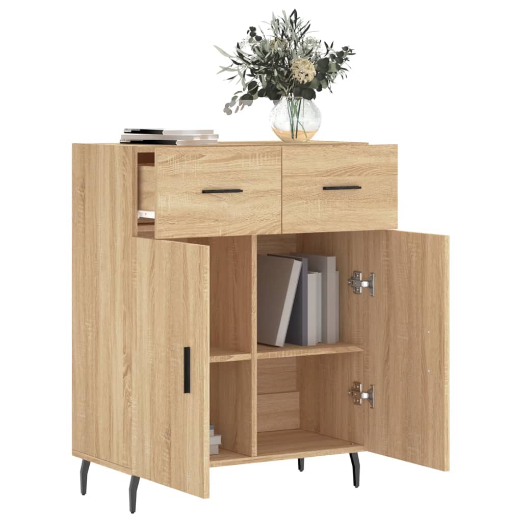 Dressoir 69,5x34x90 cm bewerkt hout eikenkleurig