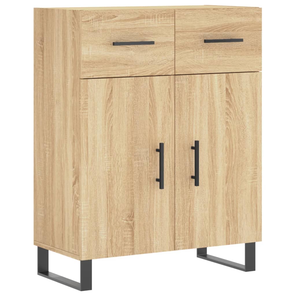 Dressoir 69,5x34x90 cm bewerkt hout eikenkleurig