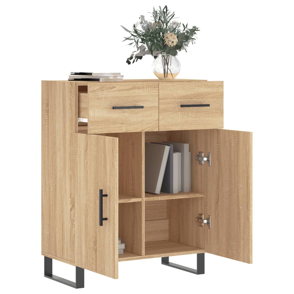 Dressoir 69,5x34x90 cm bewerkt hout eikenkleurig