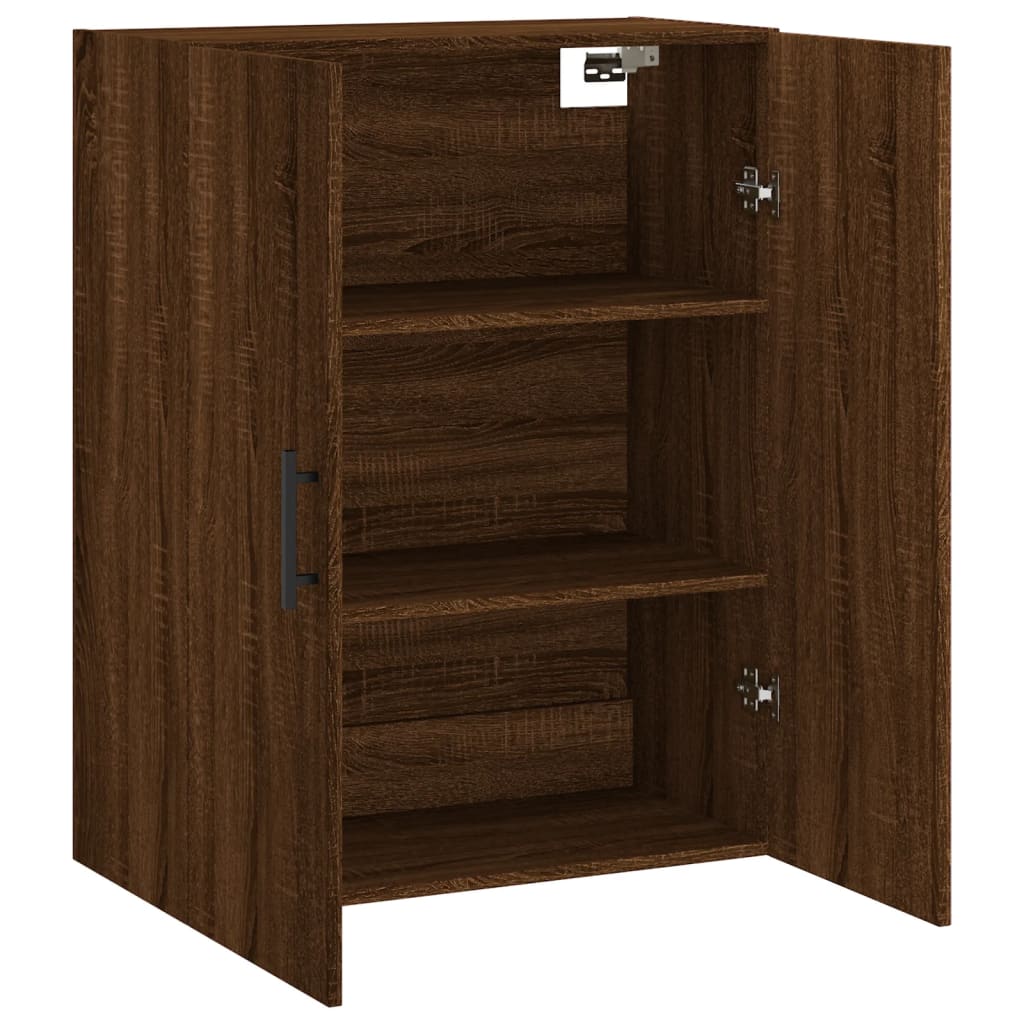 Wandkast 69,5x34x90 cm oud houtkleurig