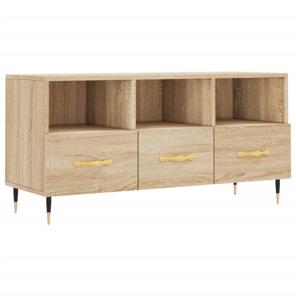 Tv-meubel 102x36x50 cm bewerkt hout