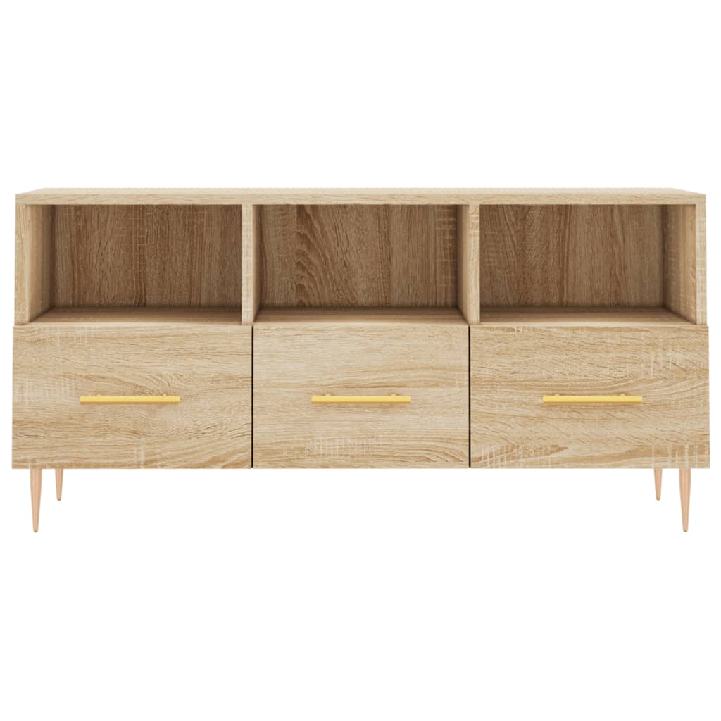 Tv-meubel 102x36x50 cm bewerkt hout eikenkleurig