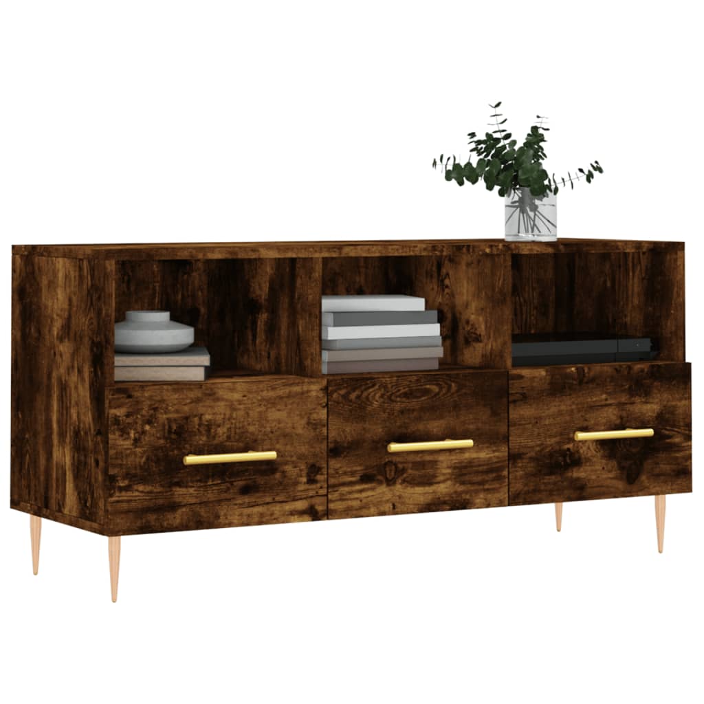 Tv-meubel 102x36x50 cm bewerkt hout eikenkleurig