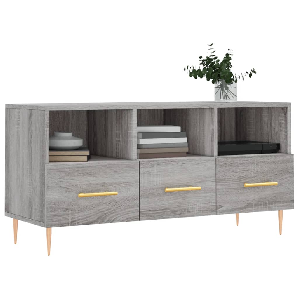 Tv-meubel 102x36x50 cm bewerkt hout eikenkleurig