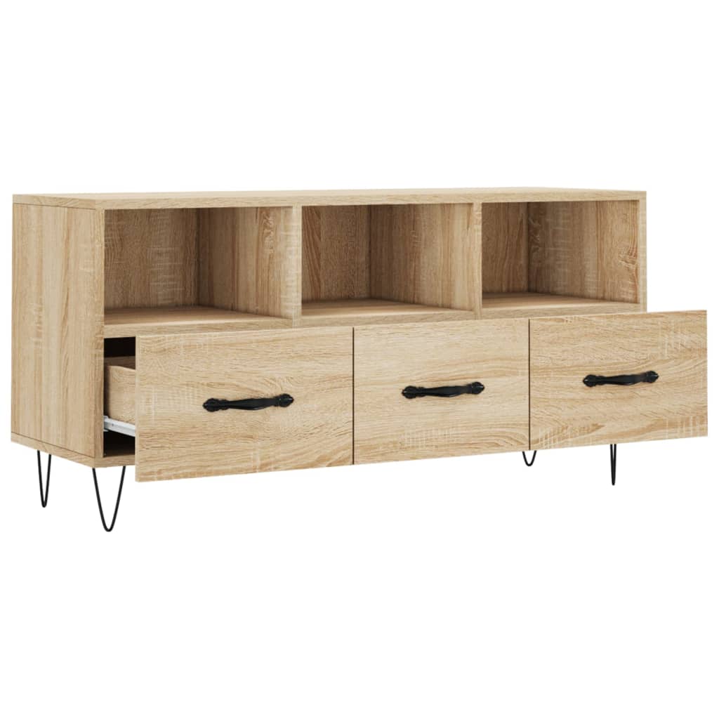 Tv-meubel 102x36x50 cm bewerkt hout