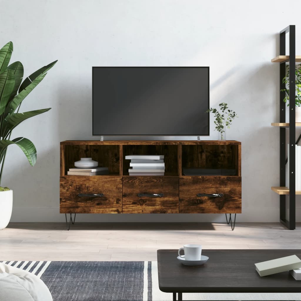 Tv-meubel 102x36x50 cm bewerkt hout