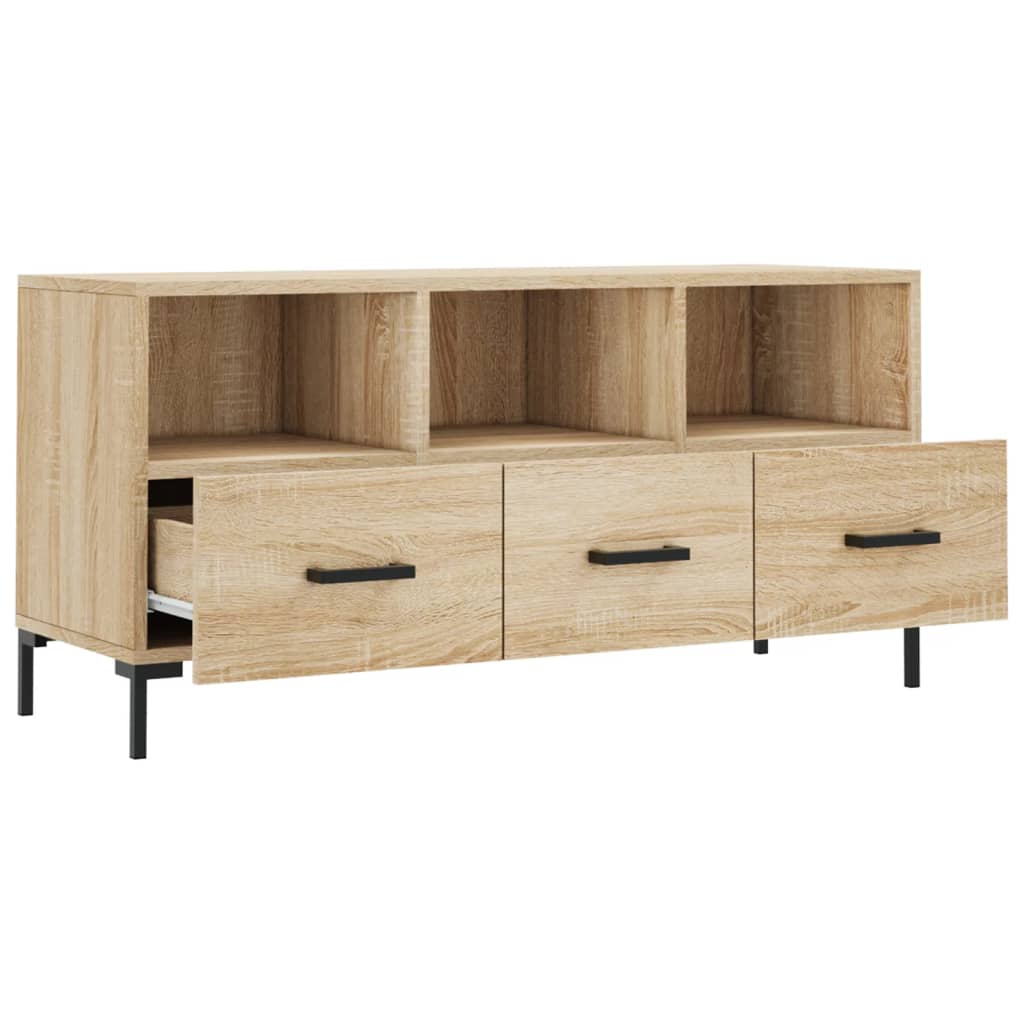 Tv-meubel 102x36x50 cm bewerkt hout eikenkleurig