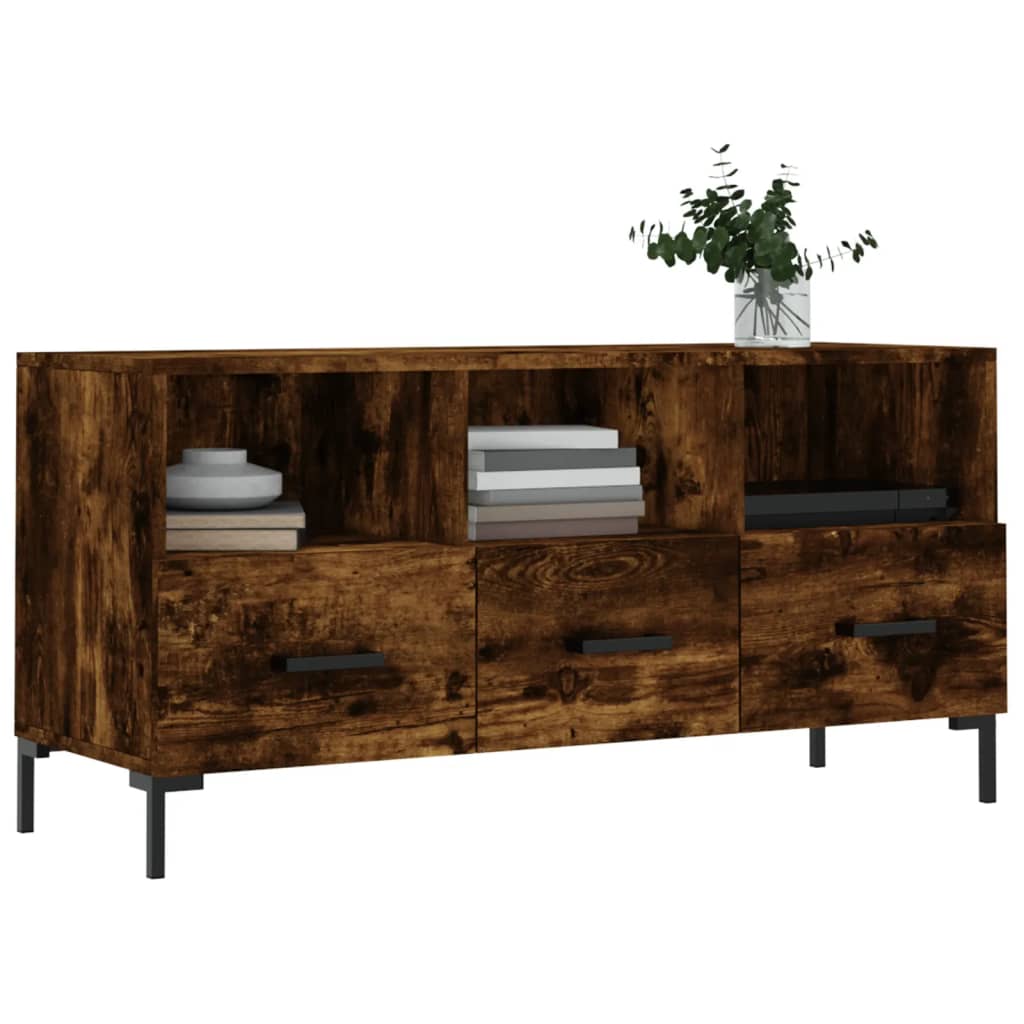 Tv-meubel 102x36x50 cm bewerkt hout eikenkleurig