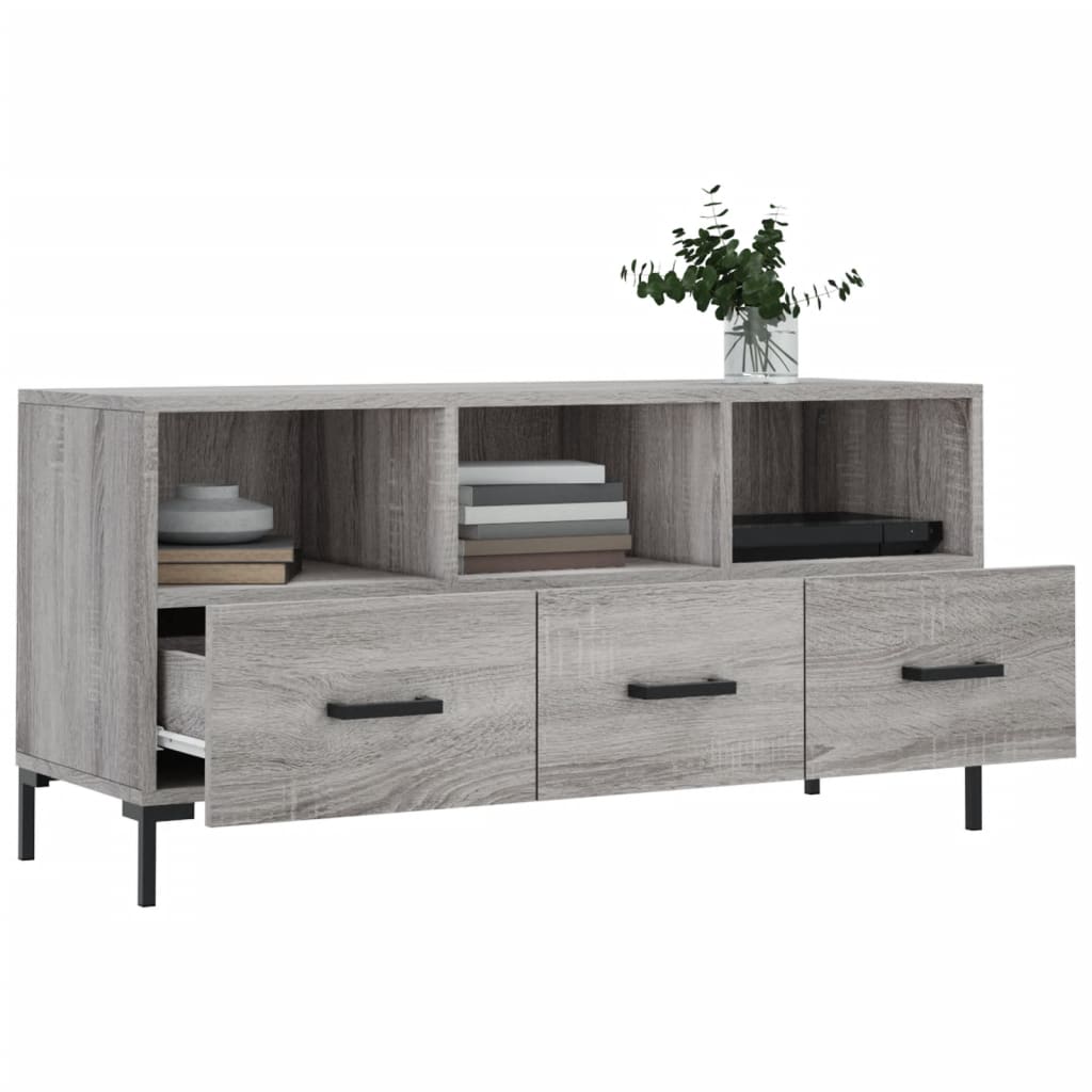 Tv-meubel 102x36x50 cm bewerkt hout eikenkleurig