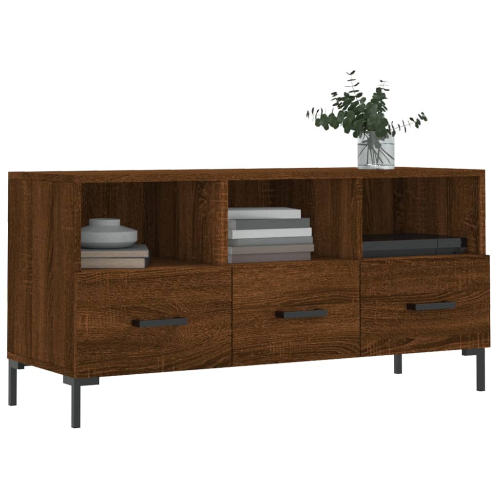 Tv-meubel 102x36x50 cm bewerkt hout eikenkleurig