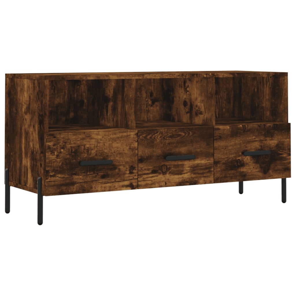 Tv-meubel 102x36x50 cm bewerkt hout eikenkleurig