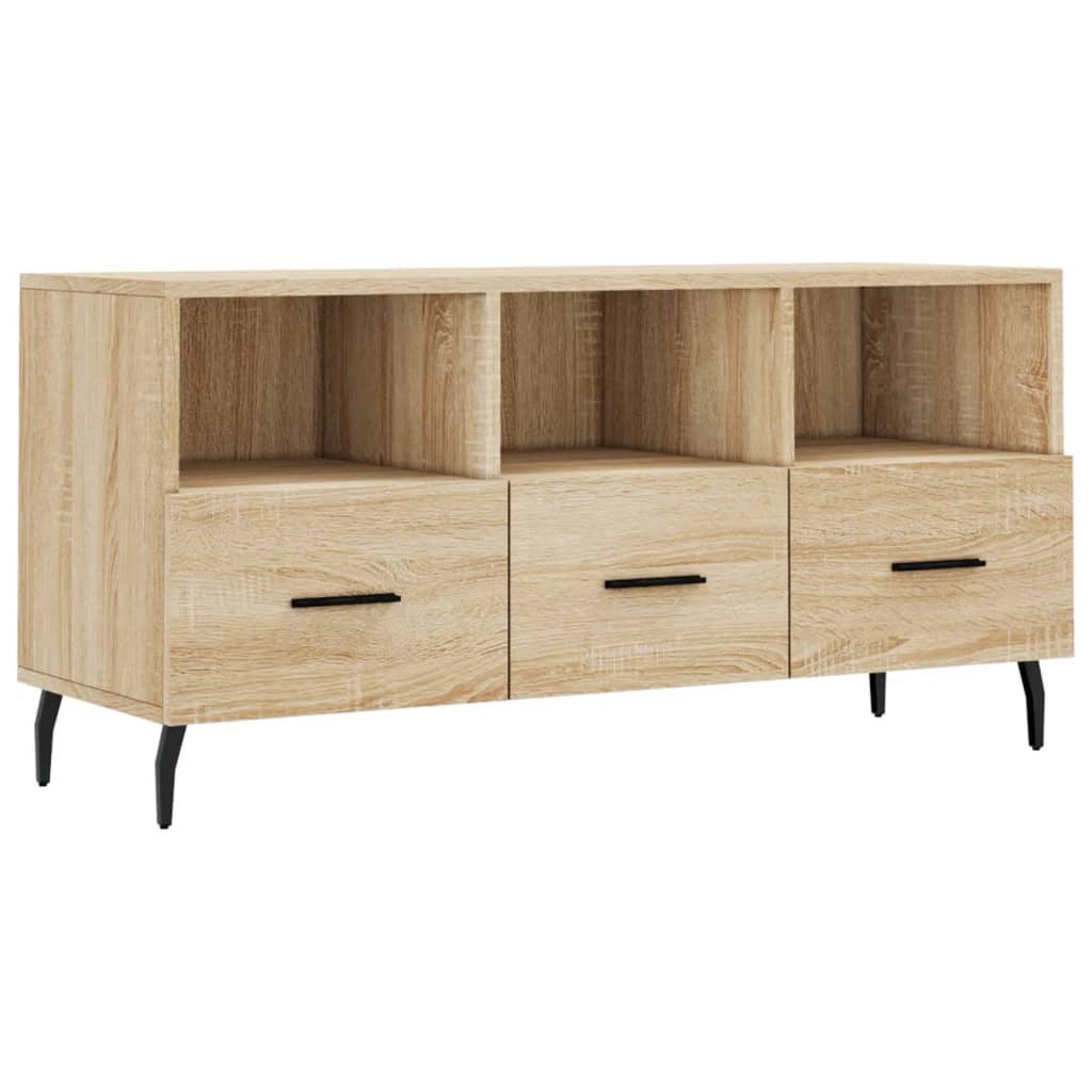 Tv-meubel 102x36x50 cm bewerkt hout eikenkleurig