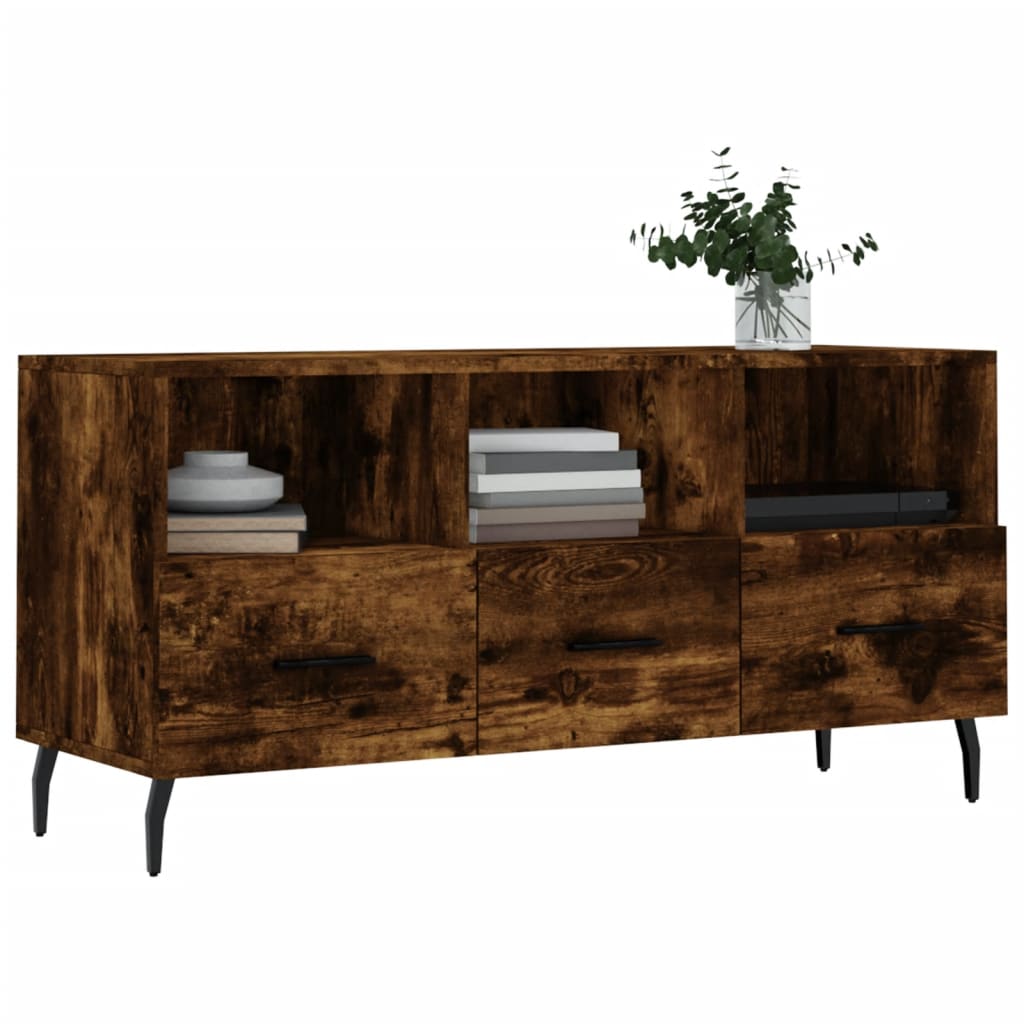 Tv-meubel 102x36x50 cm bewerkt hout eikenkleurig