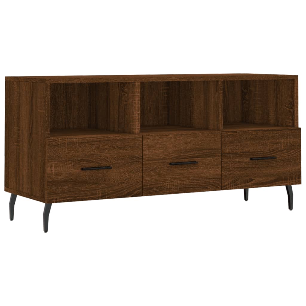 Tv-meubel 102x36x50 cm bewerkt hout eikenkleurig