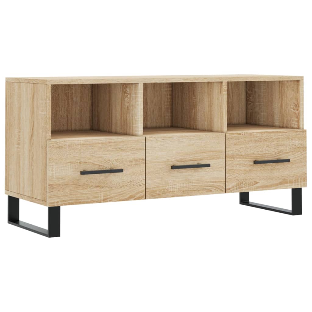 Tv-meubel 102x36x50 cm bewerkt hout eikenkleurig