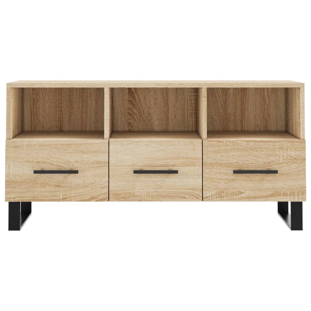 Tv-meubel 102x36x50 cm bewerkt hout eikenkleurig